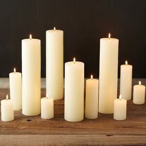 4x6 Unscented Column Pillar Candle,White